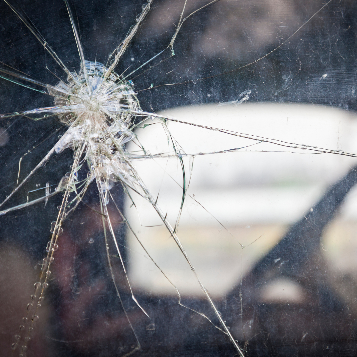A broken windshield showing the importance of Auto and Commercial Insurance Disclosures